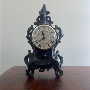 Elegant Black Ornate Wall Clock